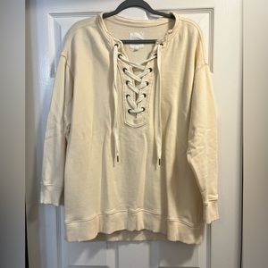 Aerie Lace Up Crewneck